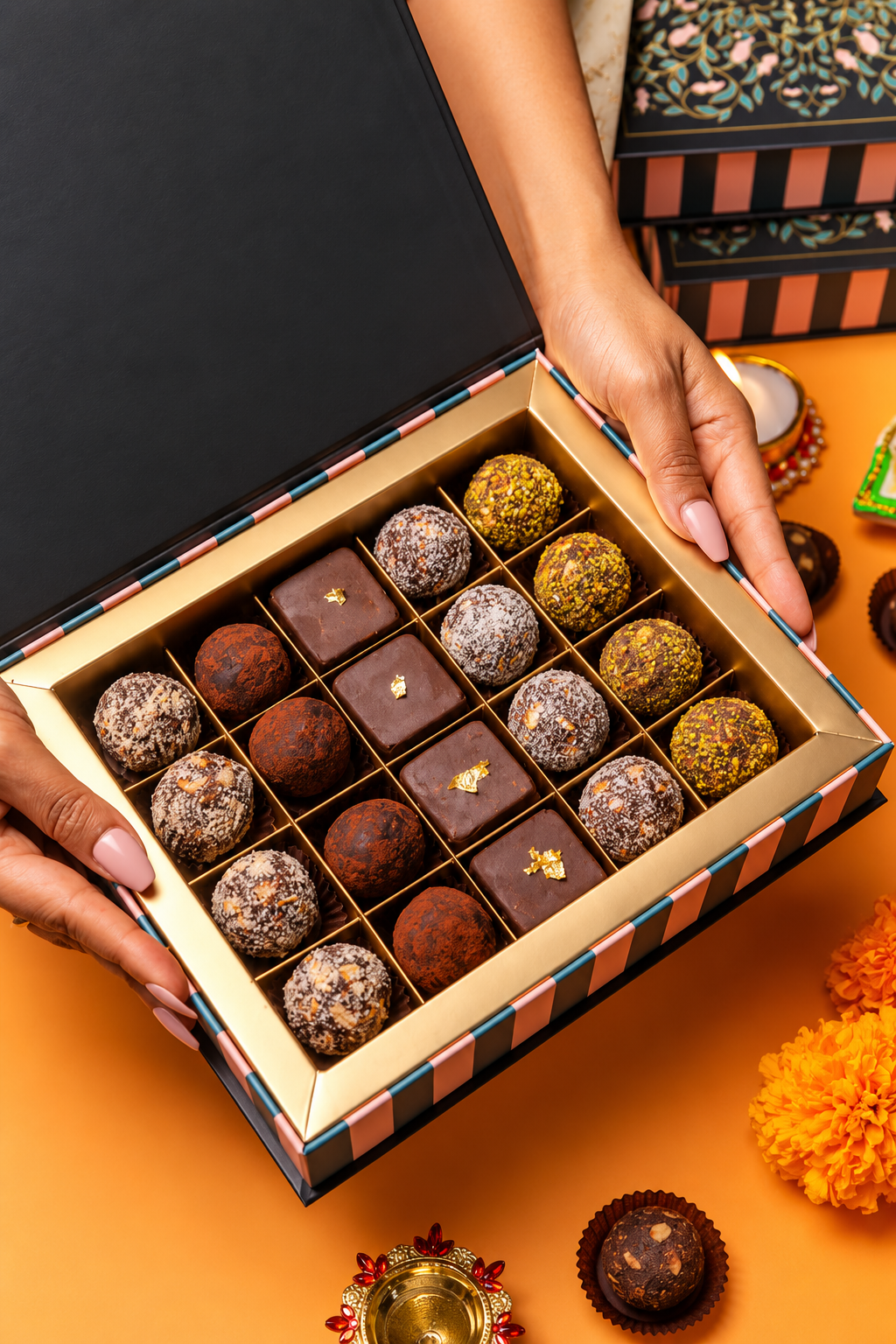 Truffle Date Box – luxurious chocolate truffle stuffed dates