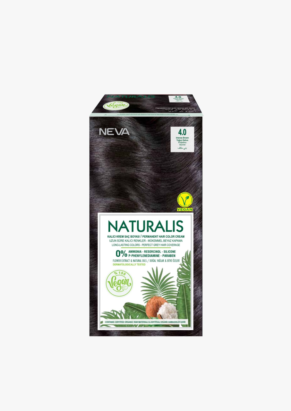 Naturalis Hair Color Cream Intense Brown 4.0